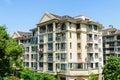 Suburban area apartment building in Royalty Free Stock Photo