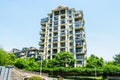 Suburban area apartment building in Royalty Free Stock Photo