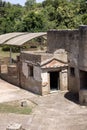 Suburban Baths in ruins ancient city destroyed by the eruption of volcano Vesuvius, Pompeii, Naples, Italy Royalty Free Stock Photo