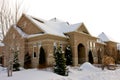 Suburban bungalow in winter Royalty Free Stock Photo
