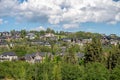 Suburban Calgary in summer Royalty Free Stock Photo