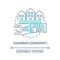 Suburban community concept icon