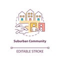 Suburban community concept icon