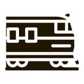 suburban electric train icon Vector Glyph Illustration