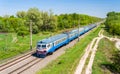 Suburban electric train in Kiev region Royalty Free Stock Photo