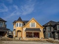 Suburban estate home under construction