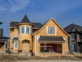 Suburban estate home under construction Royalty Free Stock Photo