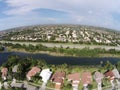 Suburban homes in South Florida aerial