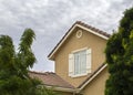 Suburban House gable window Royalty Free Stock Photo