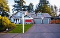 Suburban house for sale Royalty Free Stock Photo