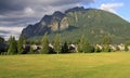 Suburban Houses With Mountain Royalty Free Stock Photo