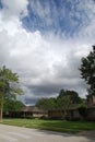 Suburban houses with office building