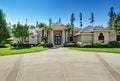 Suburban Luxury residential house with Perfect landscape design.