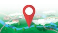 Suburban nature map. GPS and navigation