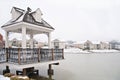 Suburban Neighborhood Homes On The Water Royalty Free Stock Photo