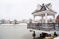 Suburban Neighborhood Homes On The Water Royalty Free Stock Photo