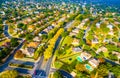 Suburban Neighborhood outside Austin Texas Aerial View Royalty Free Stock Photo