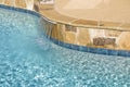 Suburban Pool Water Feature Royalty Free Stock Photo