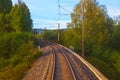 Suburban railroad track Royalty Free Stock Photo