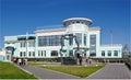 Suburban railway station.Omsk.Russia.