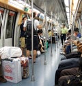 Suburban railway train inside, Singapore