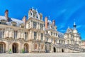 Suburban Residence of the France Kings - facade beautiful Chateau Fontainebleau.