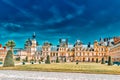 Suburban Residence of the France Kings - facade beautiful Chateau Fontainebleau and surrounding his park