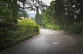 Suburban residential street with modern houses Royalty Free Stock Photo