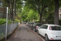 Suburban residential street with modern houses Royalty Free Stock Photo