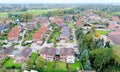 Suburban settlement in Germany with terraced houses, home for ma