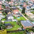 Suburban settlement in Germany with terraced houses, home for ma Royalty Free Stock Photo