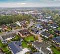 Suburban settlement in Germany with terraced houses, home for ma Royalty Free Stock Photo