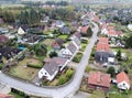 Suburban settlement in Germany with terraced houses, home for ma Royalty Free Stock Photo