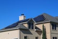 Suburban Solar Pannel Home Two Story Large Home Roof Closeup Royalty Free Stock Photo