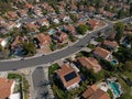 Suburban Southern California Neighborhood Homes Aerial View Royalty Free Stock Photo