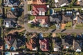Suburban street corner aerial top down, Australia