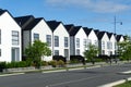 Suburban street new row houses Royalty Free Stock Photo