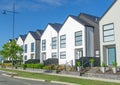 Suburban street new row houses Royalty Free Stock Photo