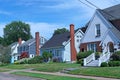 suburban street in summer