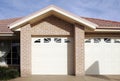 Suburban Town House Garage Door Royalty Free Stock Photo