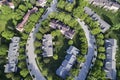 Suburban Townhouse Neighborhood Aerial Royalty Free Stock Photo