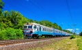 Suburban train in Kiev Region of Ukraine Royalty Free Stock Photo