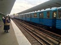 Suburban train in Russi.a Royalty Free Stock Photo