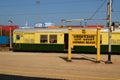 Suburban train station called Chennai Beach