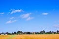 Suburbian housing area in rural landscape Royalty Free Stock Photo