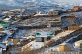 Suburbs of Ulaan Baatar on the hills surrounding the city Royalty Free Stock Photo