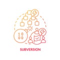 Subversion red gradient concept icon Royalty Free Stock Photo