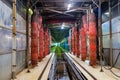 Subway automatic wash brushes for trains