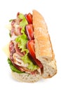 Subway baguette sandwich Royalty Free Stock Photo