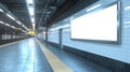 Subway billboard mockup for urban advertising or event promotion Royalty Free Stock Photo